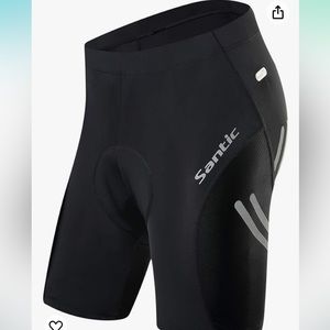 SANTIC NWOT Black Padded Cycling Shorts Men's Size‎ 3XL